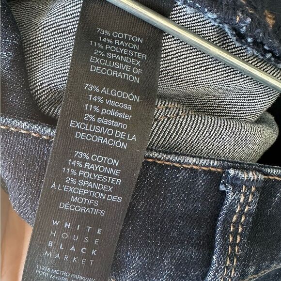 White House Black Market The Skimmer Distressed Straight Jean Size 2 - Picture 6 of 7
